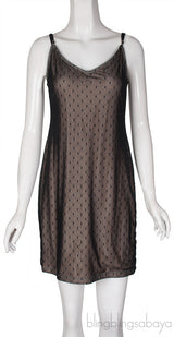 Black Lace Nude Cami Dress