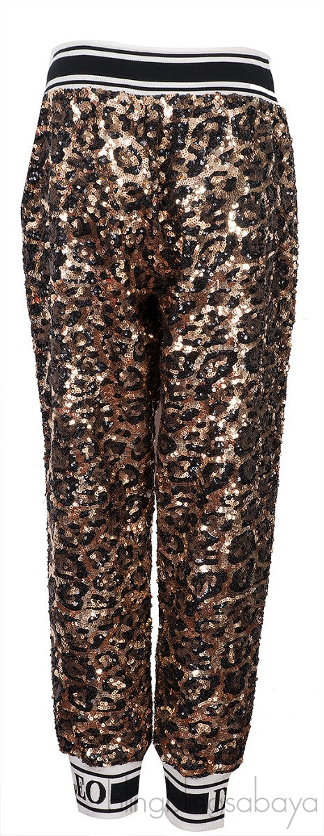 Sequined Leopard Trouser