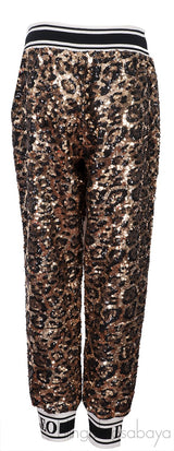 Sequined Leopard Trouser