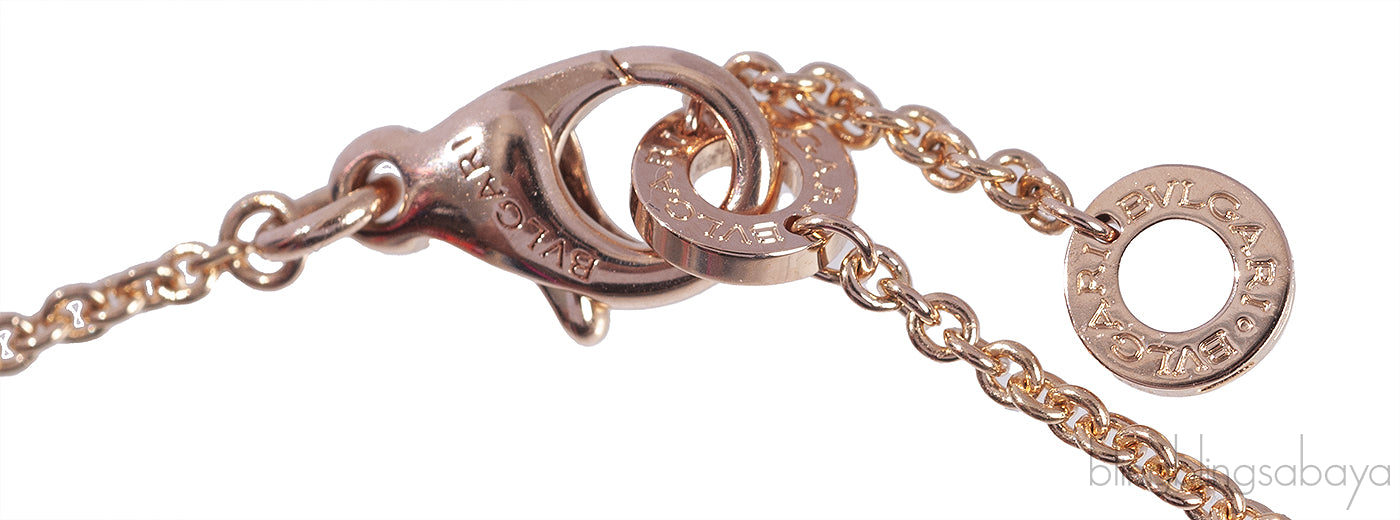 Bvlgari Diamond Necklace 18kt Rose Gold