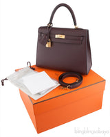 Kelly 25 Rouge Epsom Sellier GHW