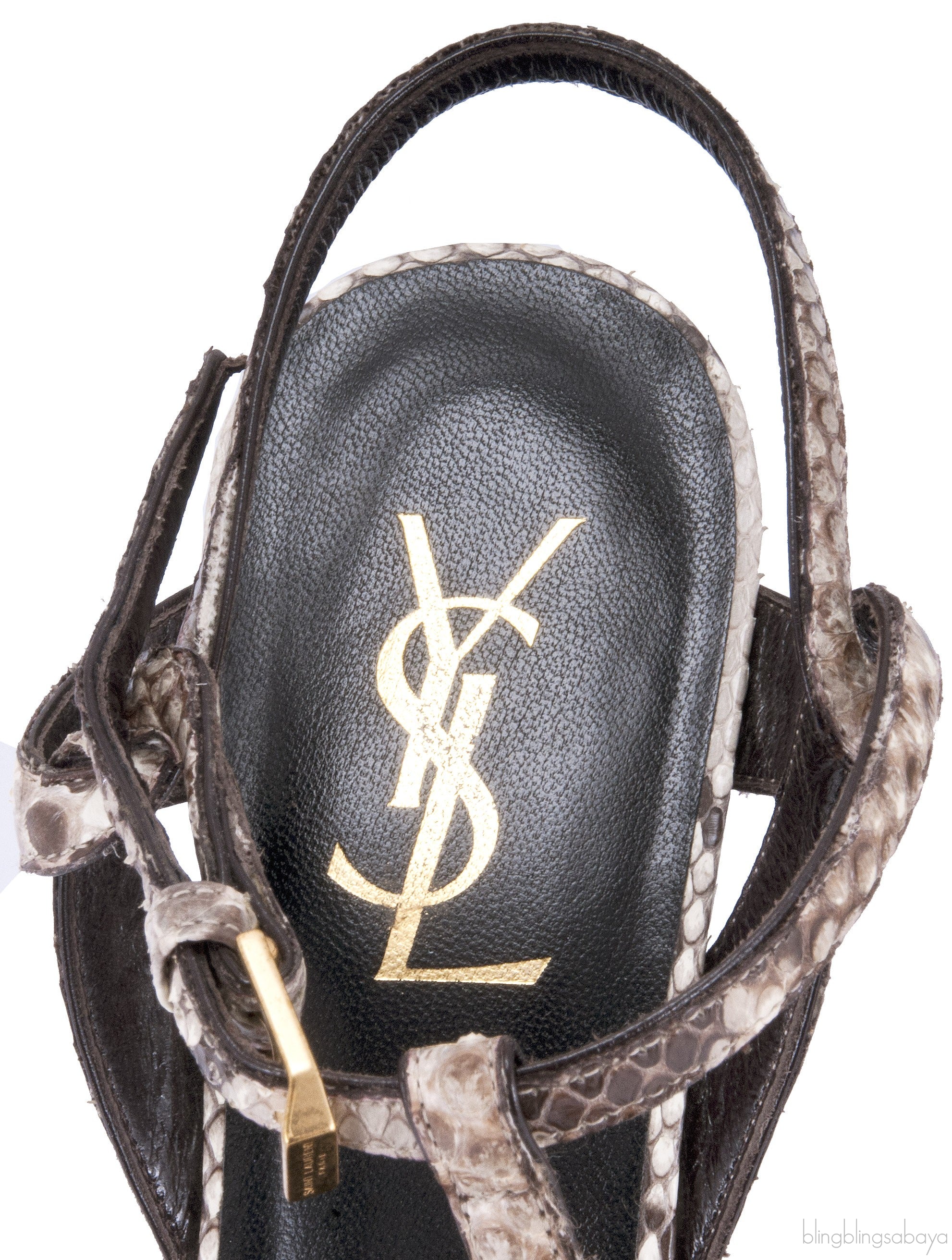 Tribute Python T-strap Sandals