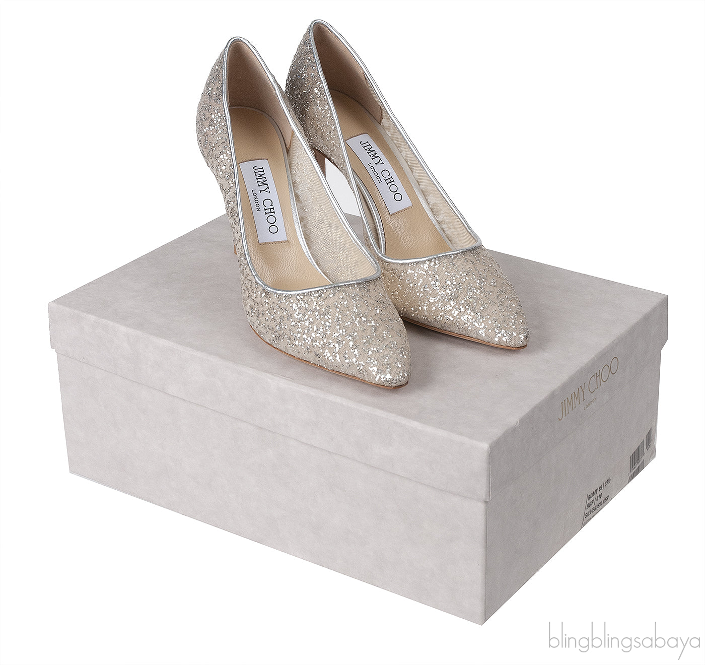 Jimmy Choo Romy 85 Glitter Pumps
