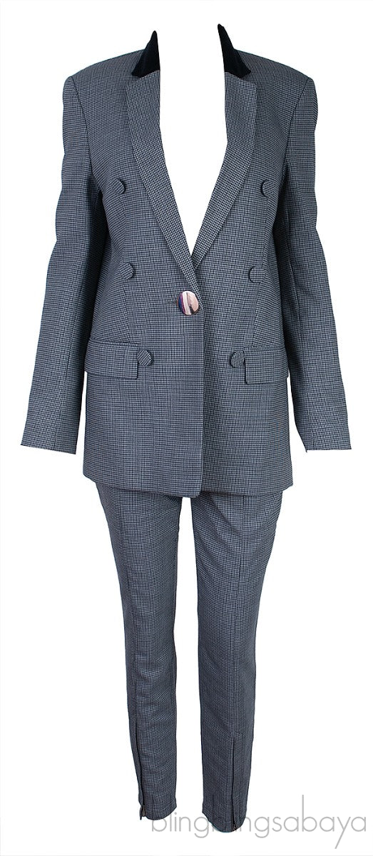 Grey Houndstooth Blazer & Trouser