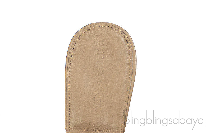 Bottega Veneta Nude Lido Intrecciato Square Toe Mule 38