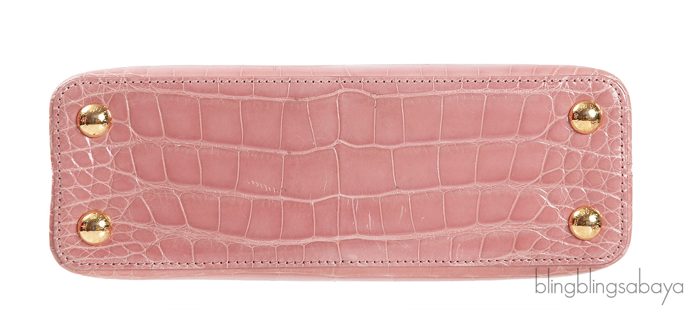 Capucine Vieux Rose Crocodile BB