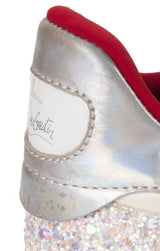 Christian Louboutin White Glitter Donna Sneakers