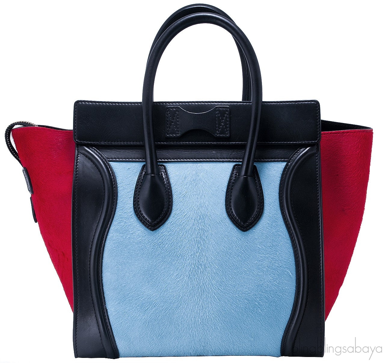 Tricolor Teal & Red Mini Luggage