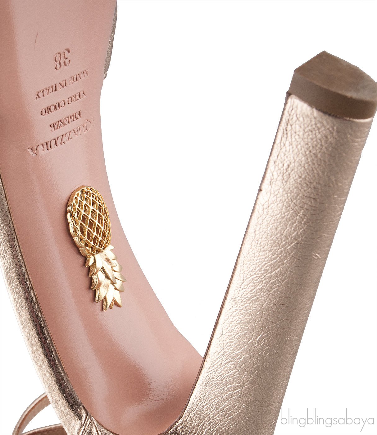 Rose Gold Knot Slingback Sandals