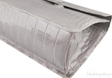 Grey Cornelia Lunch Box Crocodile Bag