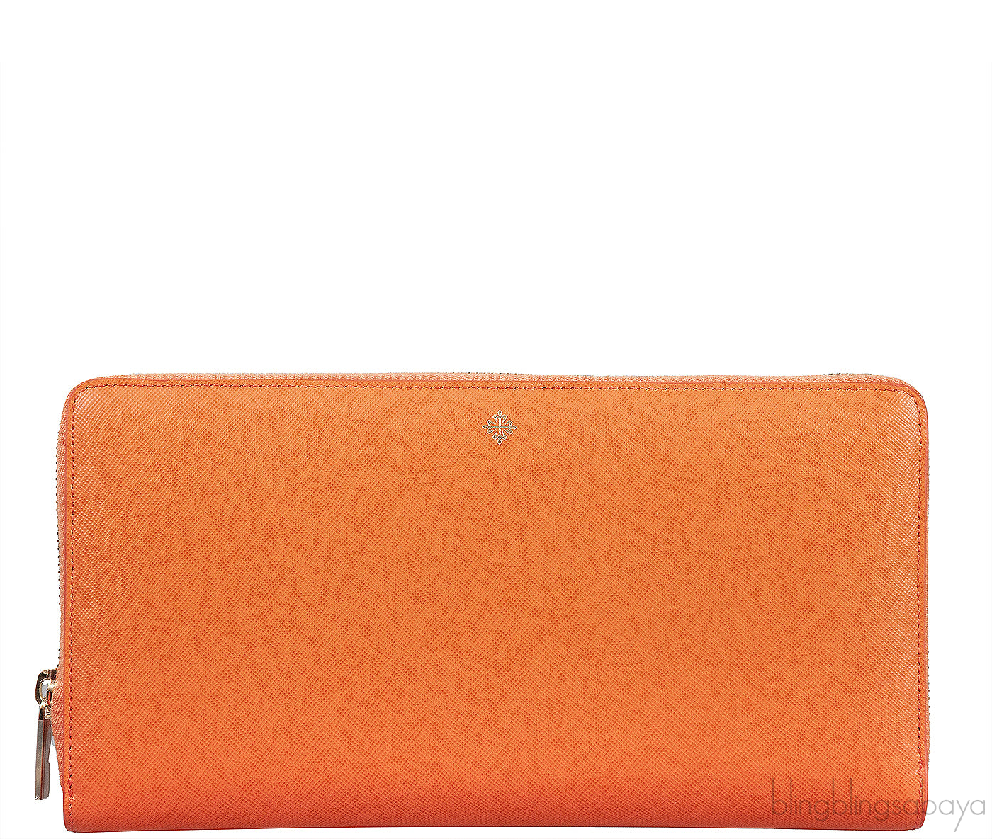 Orange Long Clutch Wallet  w/ Passport Holder