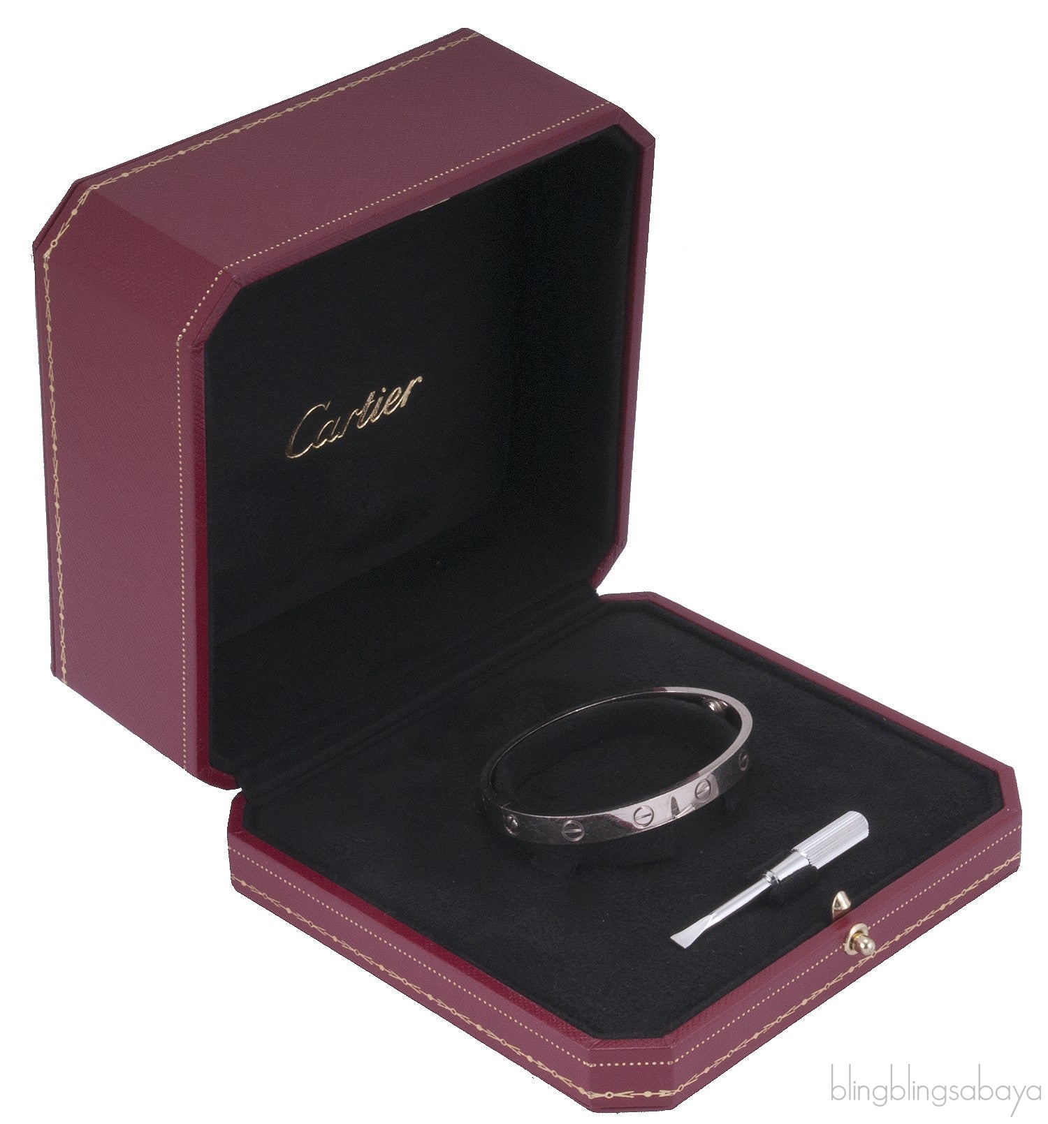 White Gold LOVE Bracelet