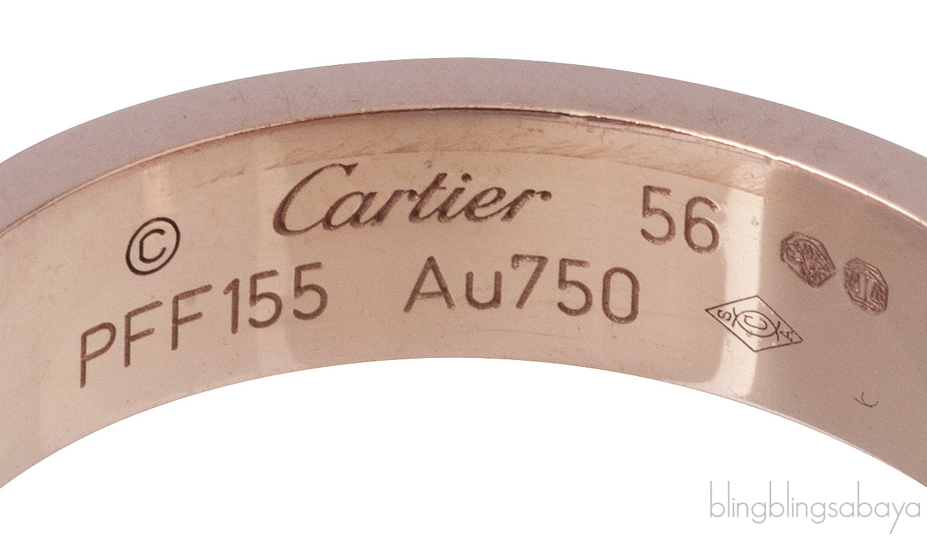 Rose Gold Diamond Paved Love Ring