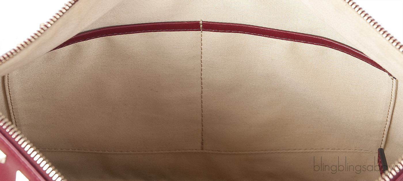 Dark Red Rockstud Large Clutch