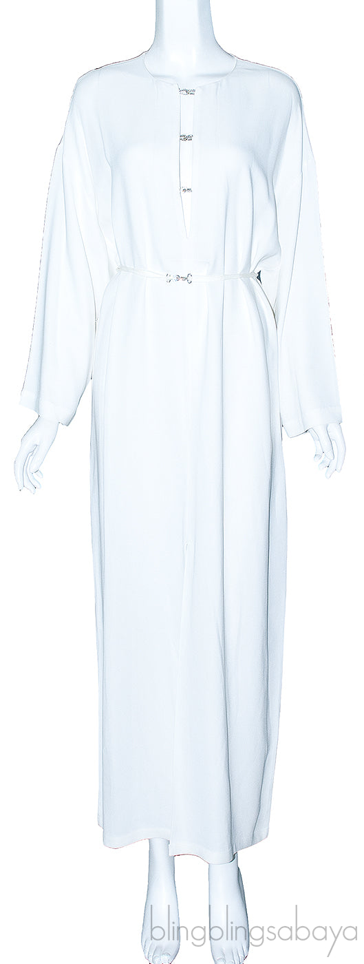 White Long Sleeve Maxi Dress