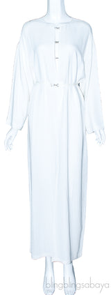 White Long Sleeve Maxi Dress