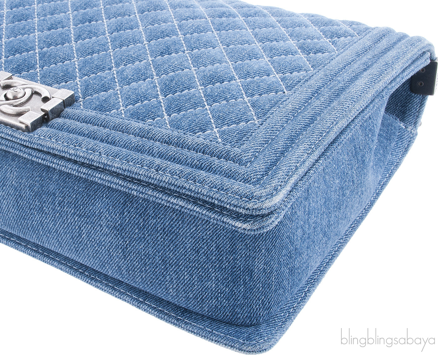 Quilted Le Boy Denim Jumbo Flap Bag