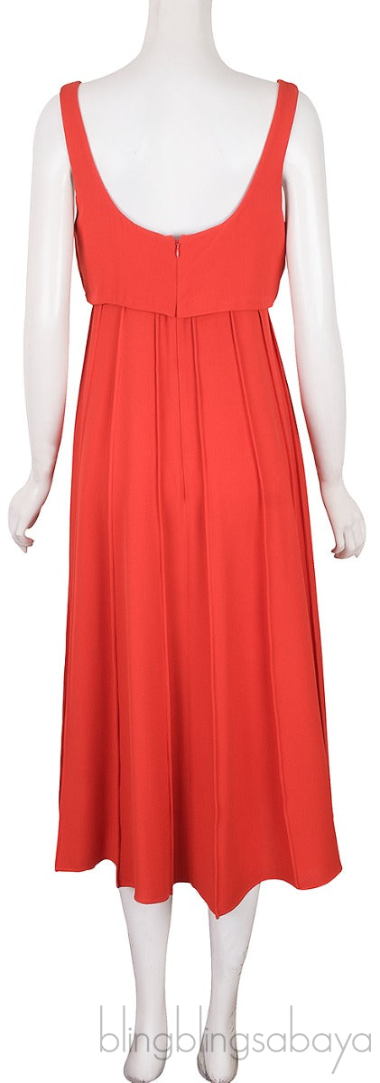 Silk Sleeveless Midi Dress