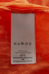 Louis Vuitton Fil Coupe Orange Shirt Belted Dress
