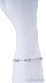 White Gold Horsebit Bracelet