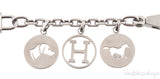 Silver Breloque Horse Dog H Charm