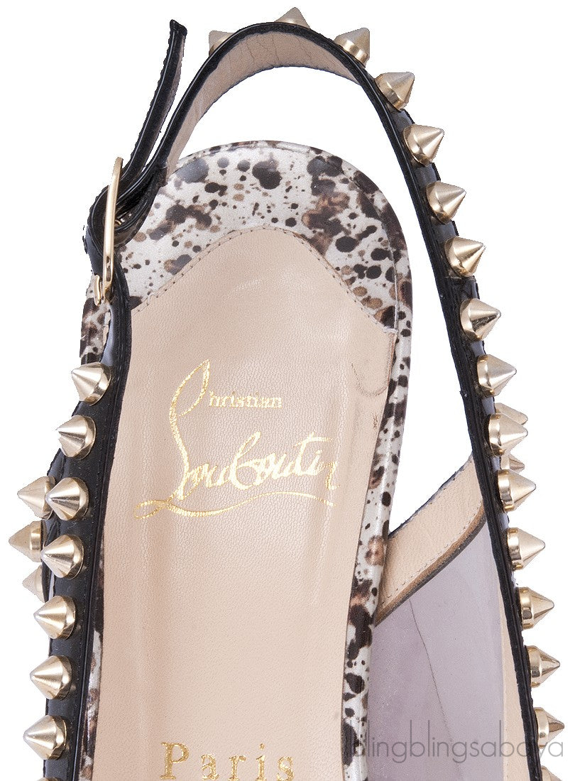 Manovra Studded Pvc Slingback Pumps