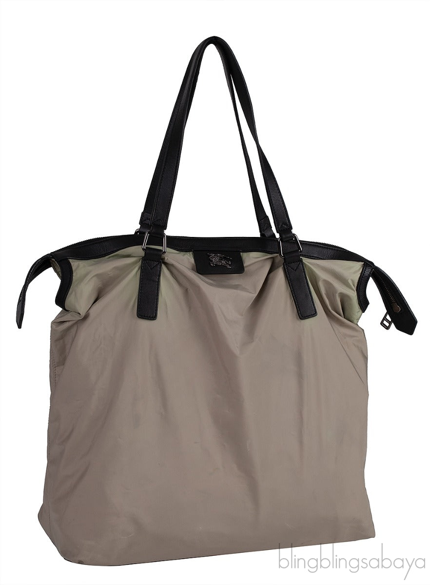 Taupe Nylon Tote bag