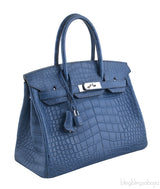 Birkin 30 Blue Sapphire Matte Crocodile