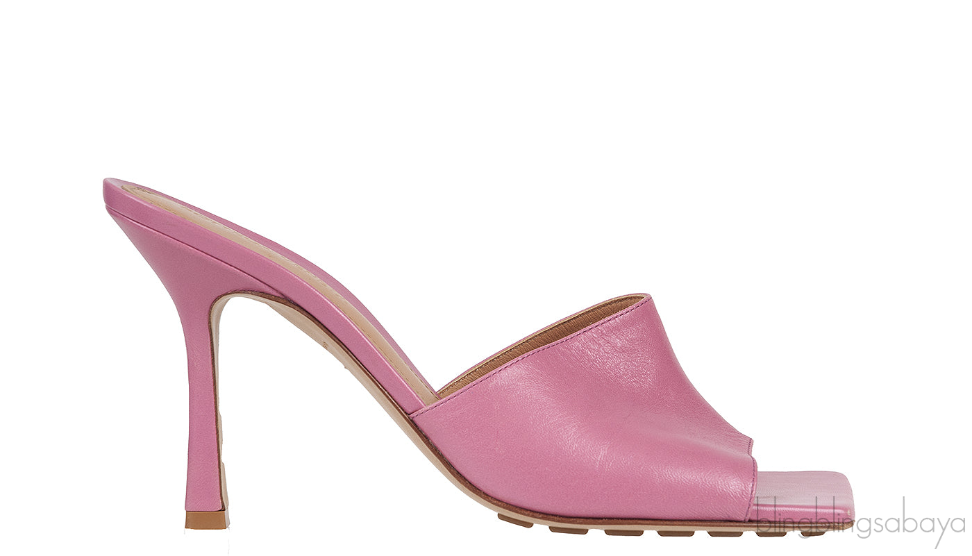 Pink Stretch Leather Sandals