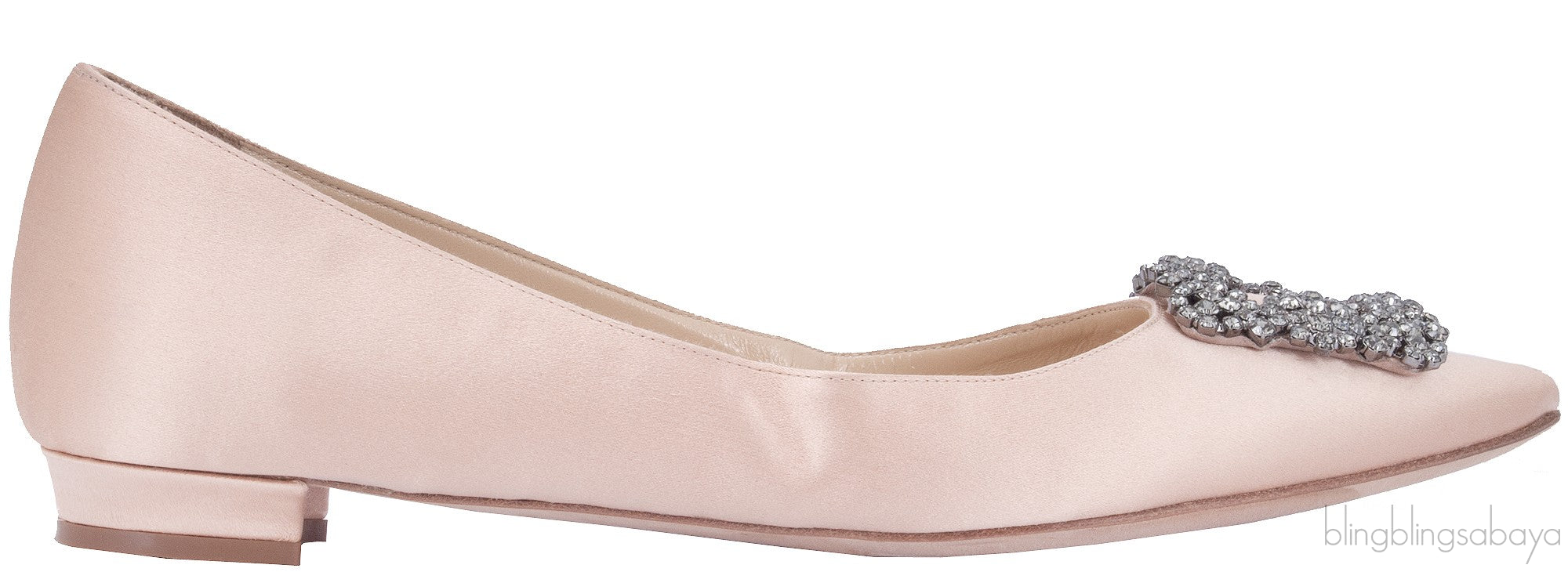 Hangisi Nude Satin Flat