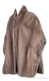 Light Brown Mink Fur Poncho