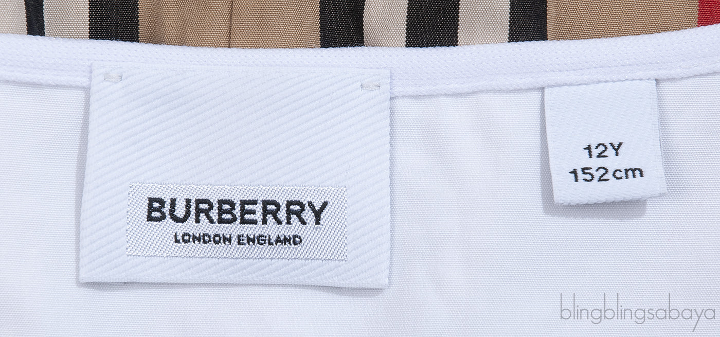 Burberry Checked Sleeveless Kids Jumpsuit