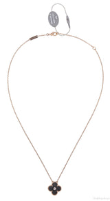 Van Cleef & Arpels Vintage Alhambra Grey Obsidian Holiday Pendant 2023