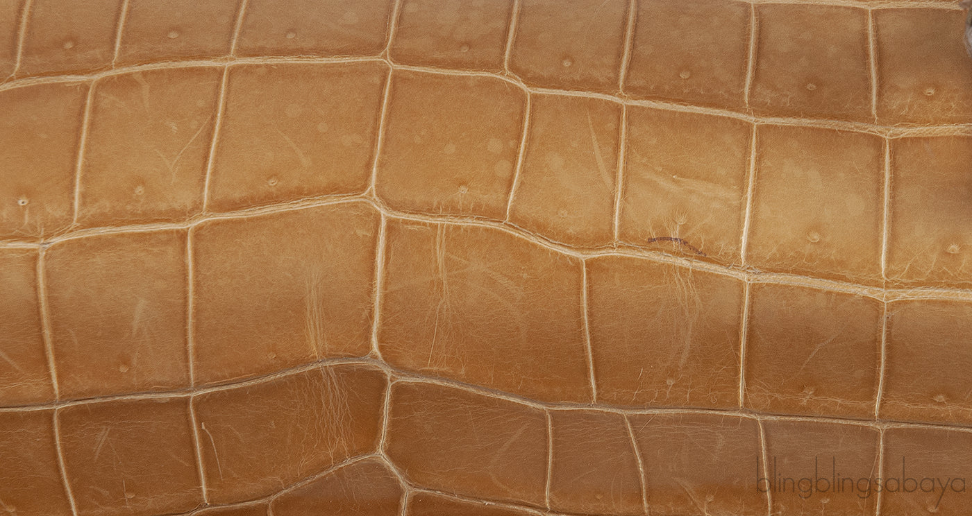 Brown Crocodile Large Handbag