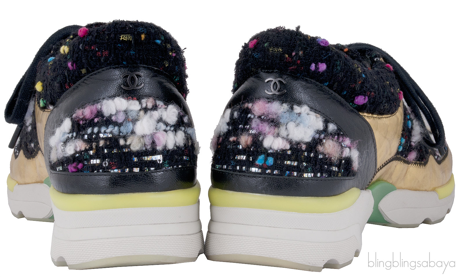 Metallic Gold Boucle Sneakers