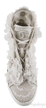 Floral Mesh Camellia Sneakers