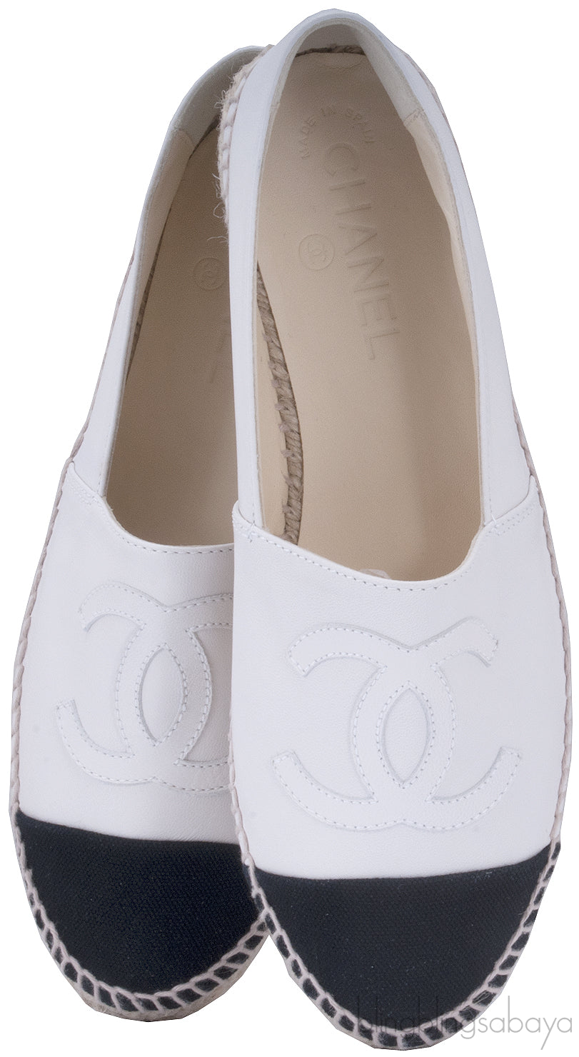 CC White & Black Espadrille