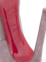 Old Rose Mesh Suede Peep Toe Pump