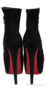 Black Suede Ankle Boots Heels