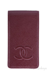 CC Caviar Maroon iPhone Case