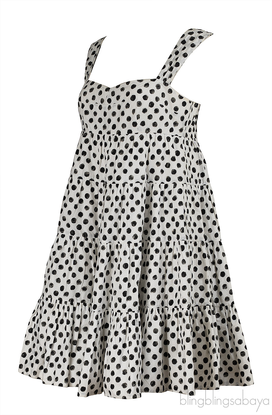 Dolce & Gabbana Polkadot White Sleeveless Dress