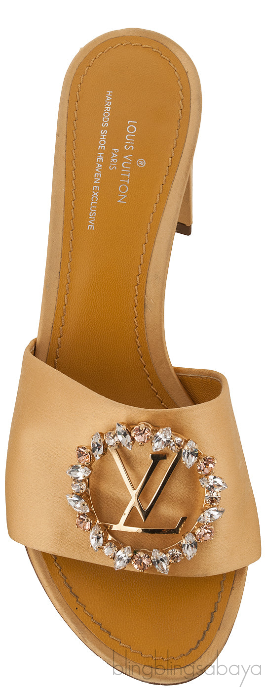 Madeleine Gold Satin Mule