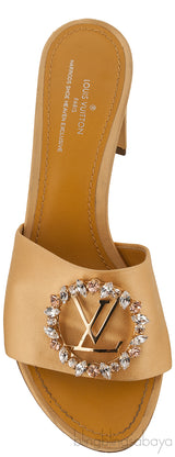 Madeleine Gold Satin Mule
