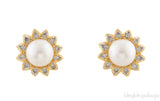 Pearl Floral Clip Earrings