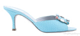Turquoise Multicolor Stone Python Sandals*