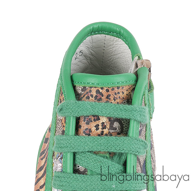 Gucci Green Safari Kids Sneakers