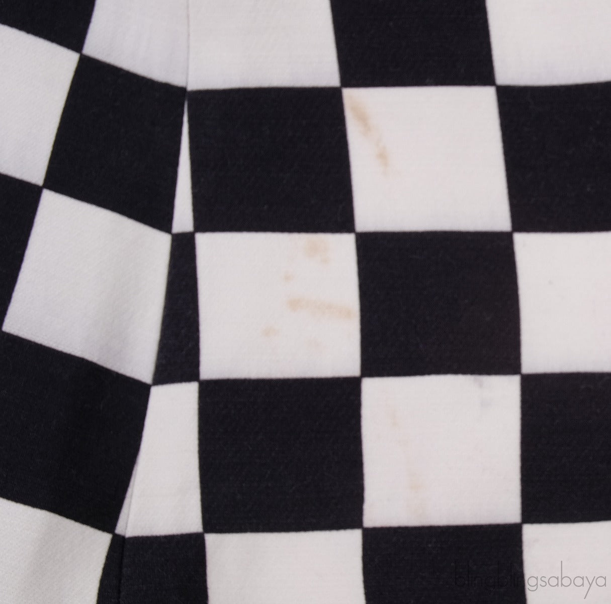Geometric Checkerboard-Print Midi Skirt
