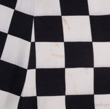 Geometric Checkerboard-Print Midi Skirt