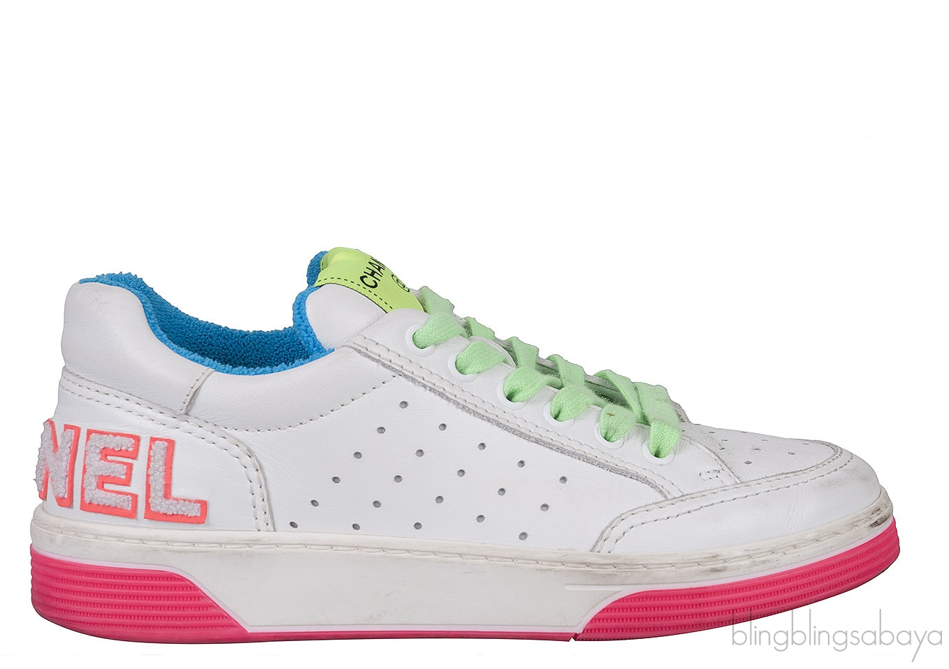 White Neon Multicolor Sneakers