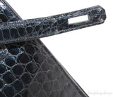 Kelly 35 Black Vintage Crocodile